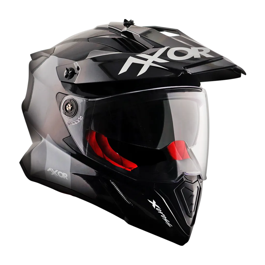 AXOR X-Cross DV kaciga sjaj crno crvena - prednja strana