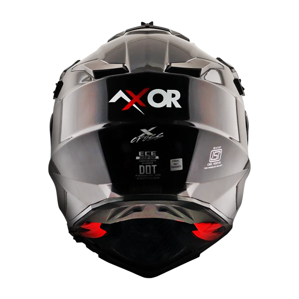 AXOR X-Cross DV kaciga sjaj crno crvena - bočni pogled