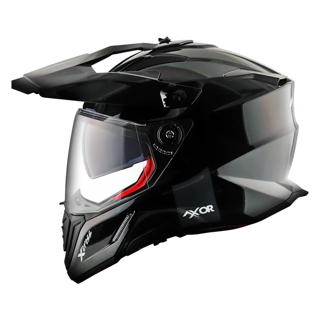 AXOR X-Cross DV kaciga sjaj crno crvena - stražnja strana