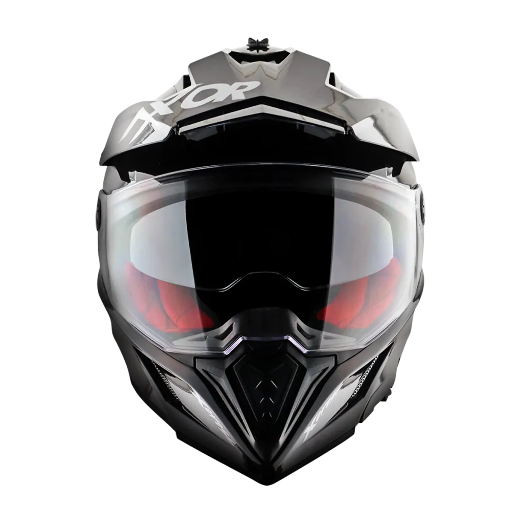 AXOR X-Cross DV kaciga sjaj crno crvena - detalj